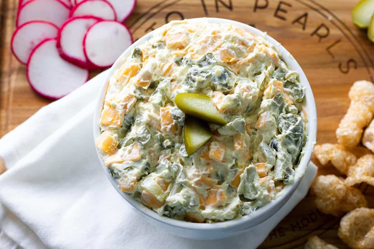 Easy Keto Dill Pickle Dip | Pepper Porch