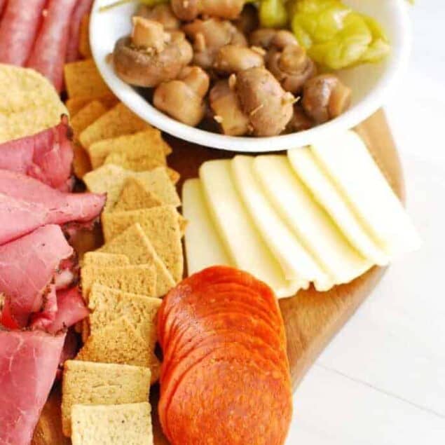 Keto Charcuterie Board Recipe focused shot