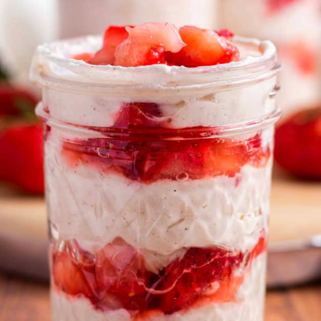 strawberries with cream