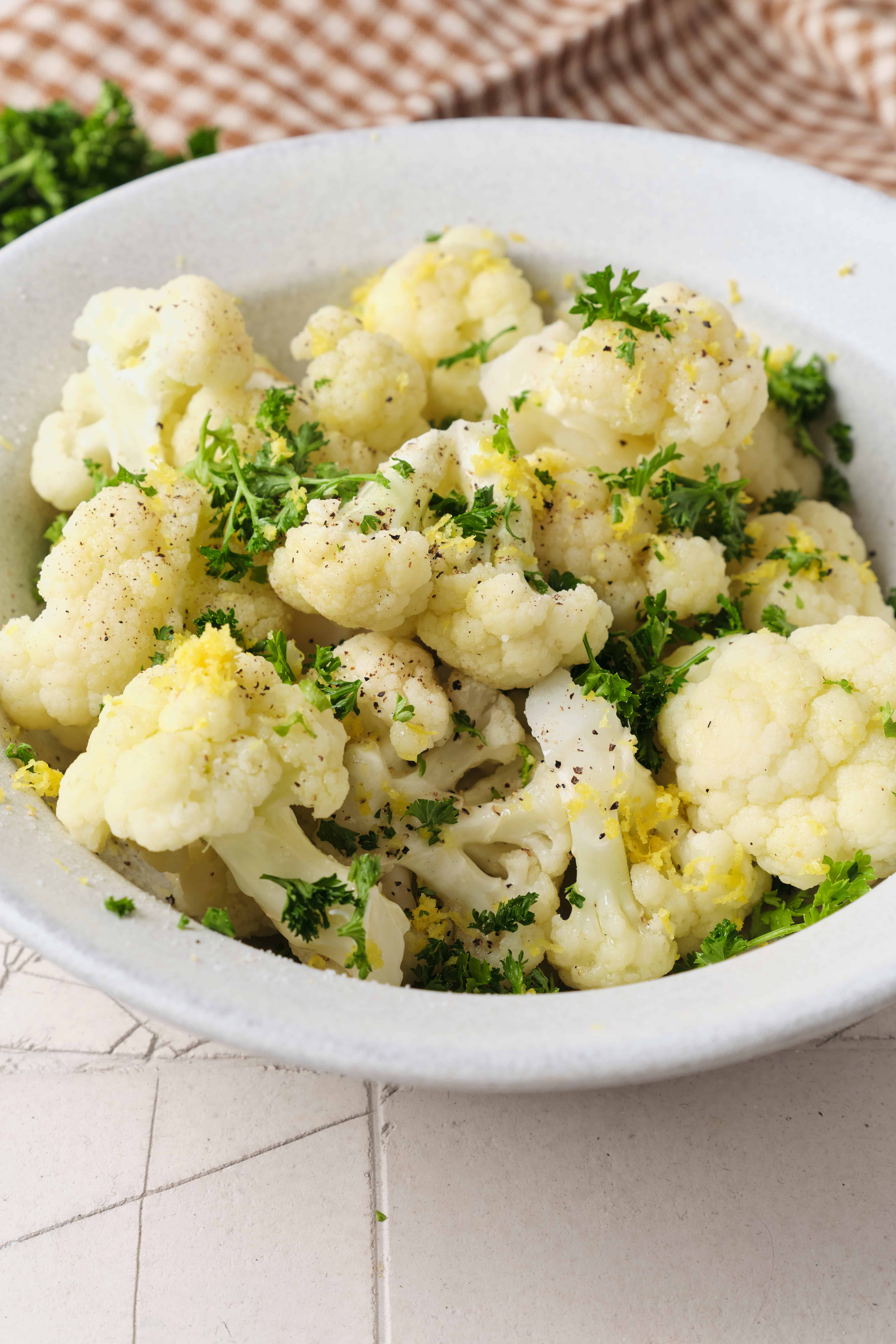 Steamed Cauliflower - pepperporch