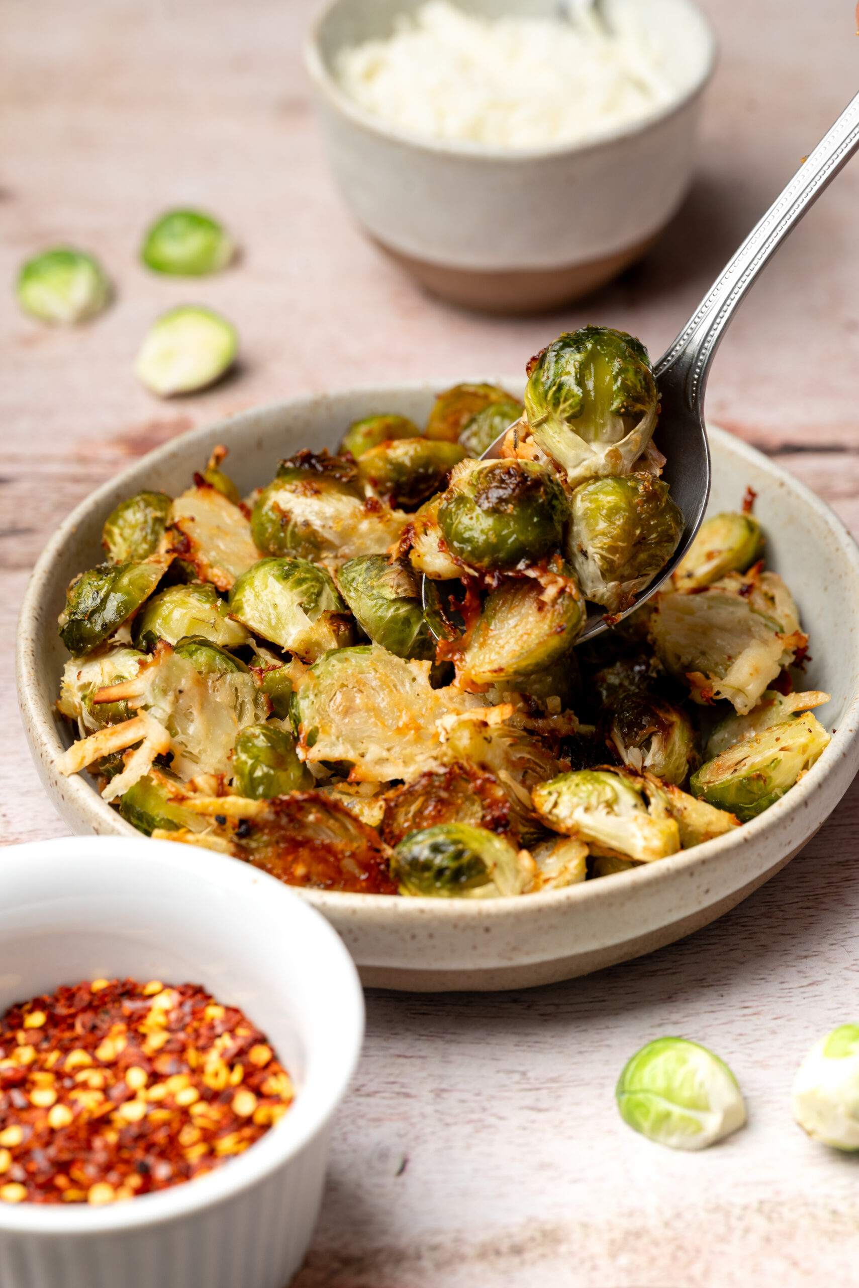 Parmesan Brussels Sprouts - pepperporch