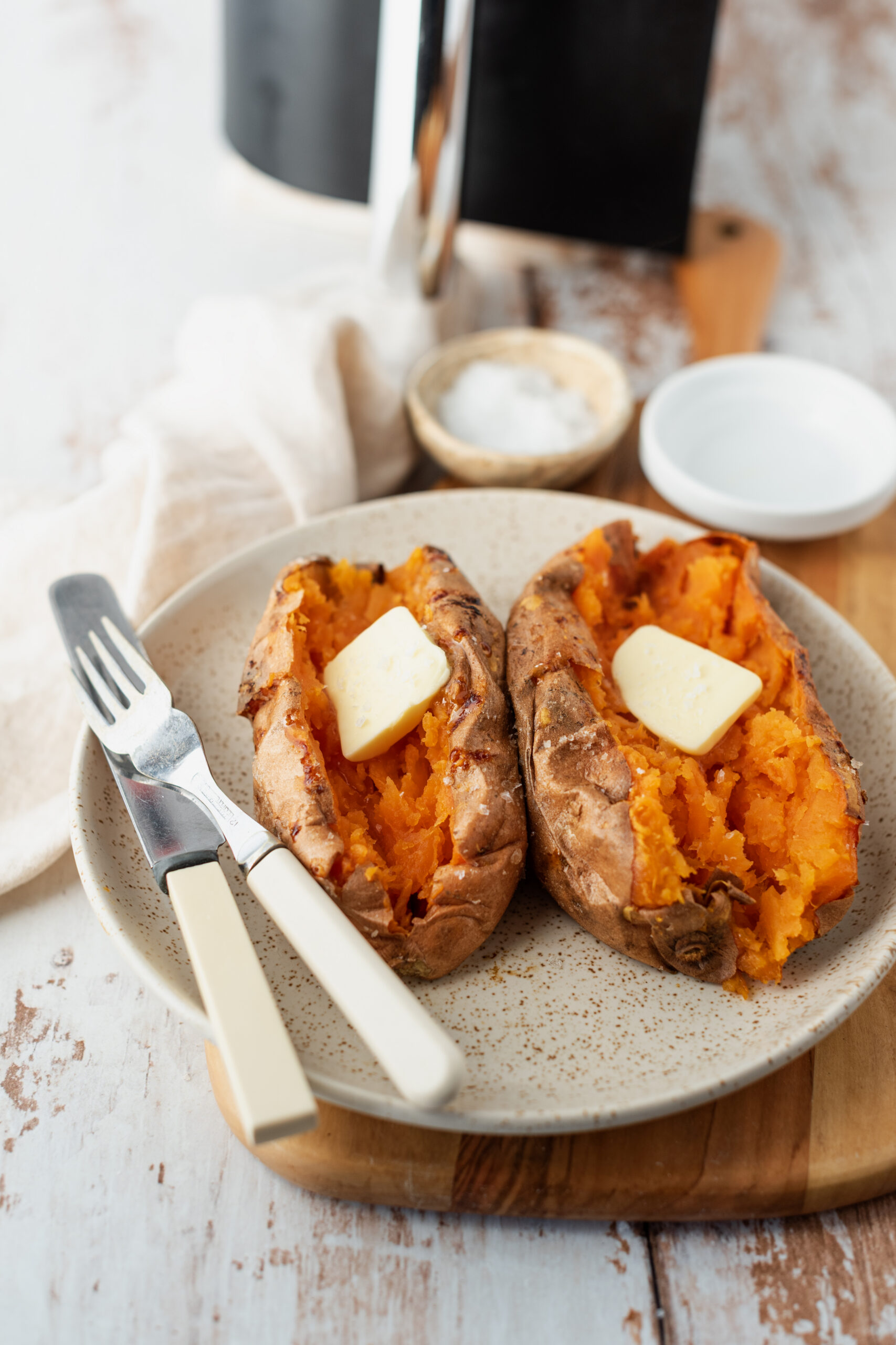Air Fryer Baked Sweet Potato - pepperporch