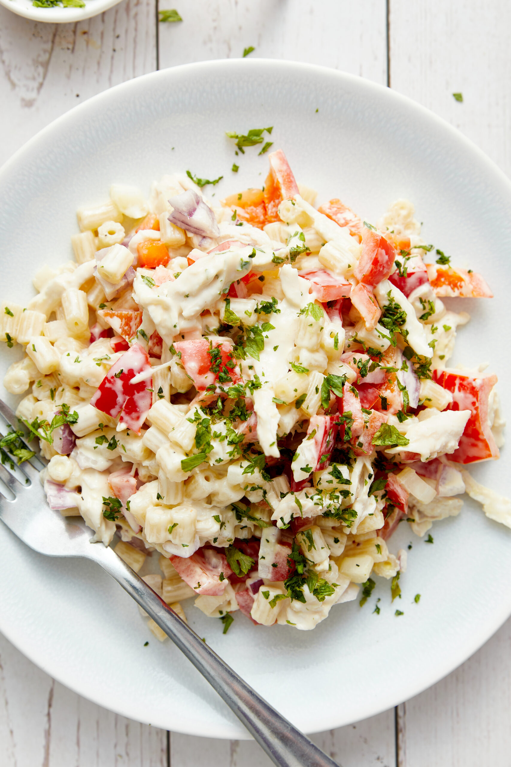 Chicken Macaroni Salad - pepperporch