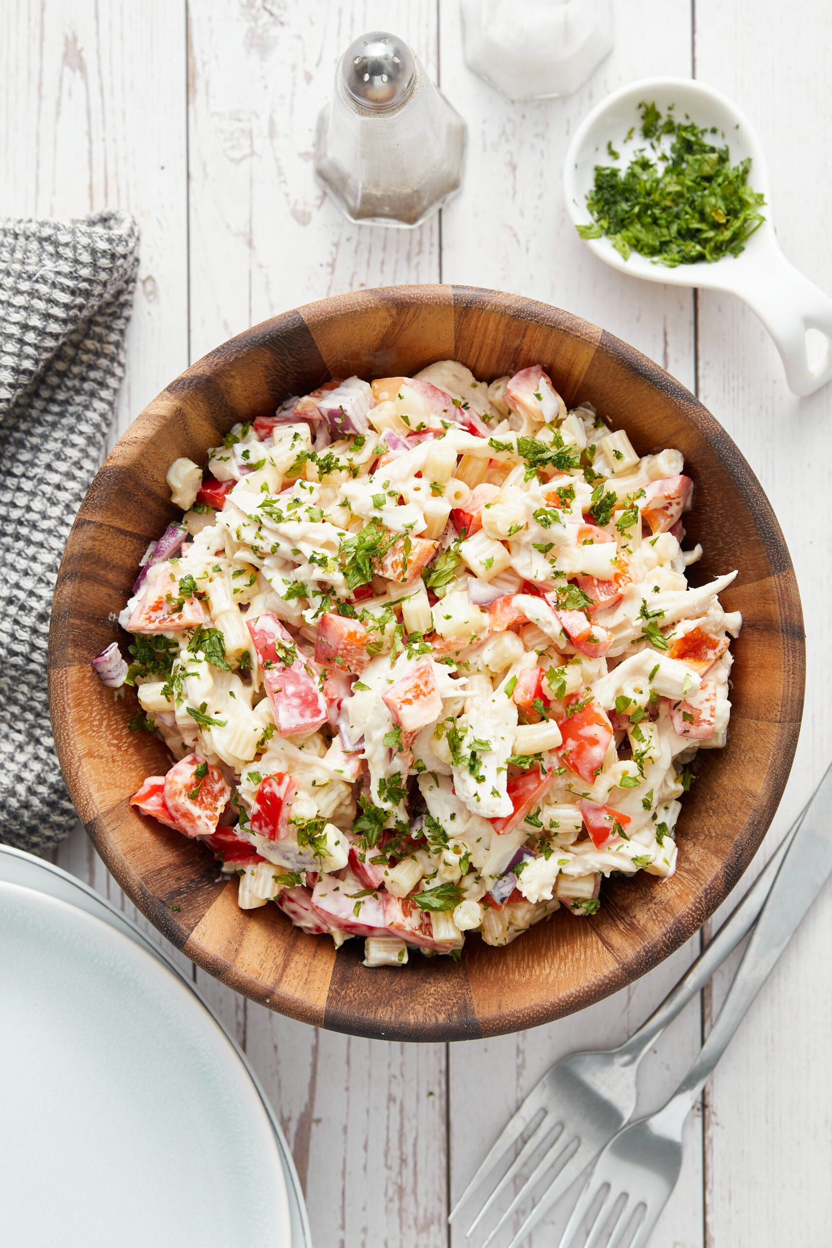 Chicken Macaroni Salad - pepperporch