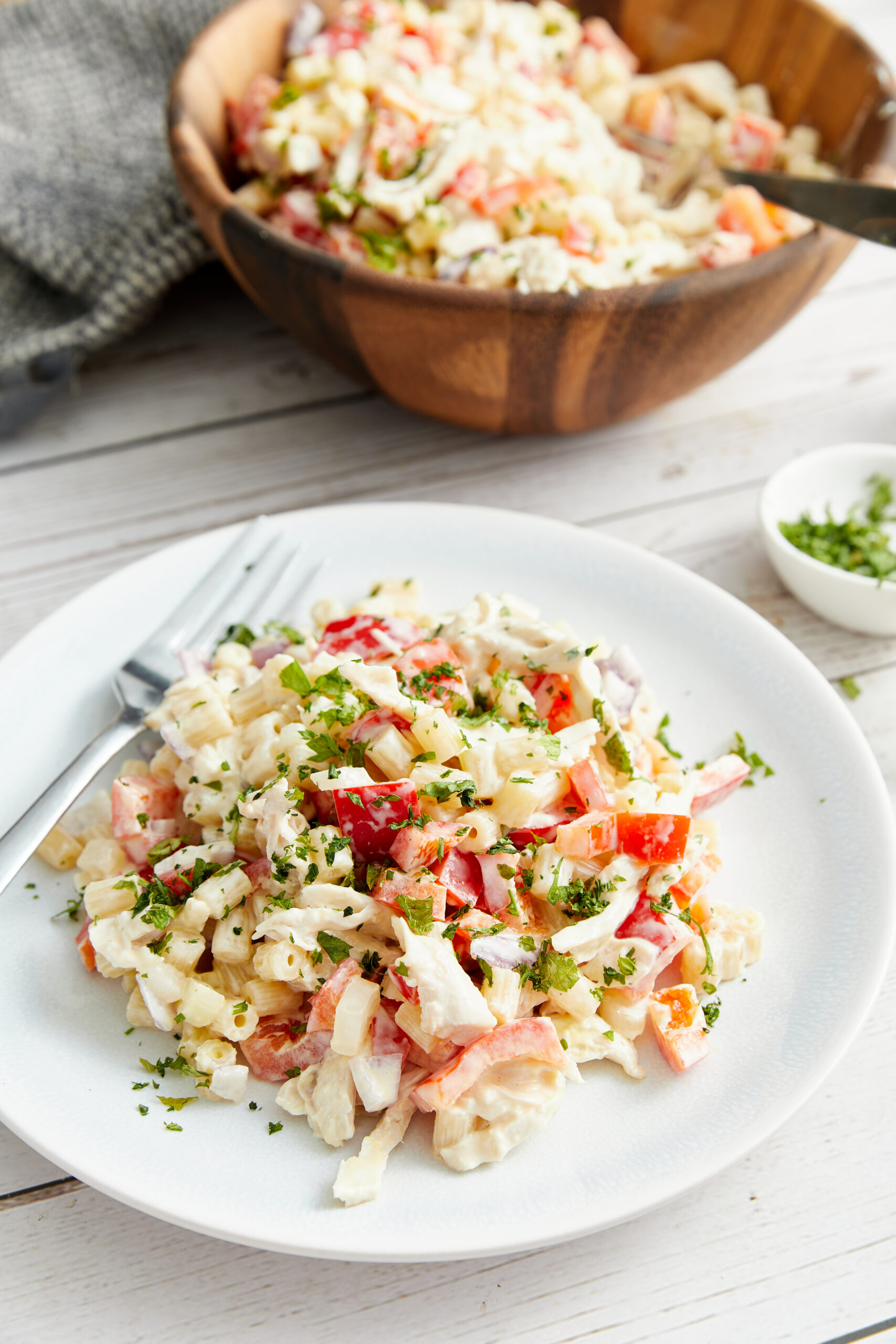 Chicken Macaroni Salad - pepperporch