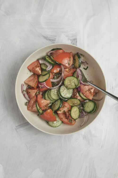 Cucumber Tomato salad step 3