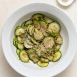 Viral TikTok Cucumber Salad picture from above