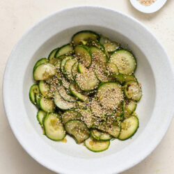 Viral TikTok Cucumber Salad picture from above